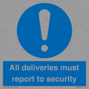 All deliveries must report to security